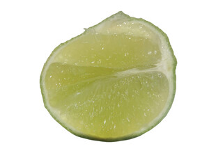 Piece of lime isolated on wite background