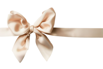 Soft satin bow with a smooth texture sits on a transparent background, ideal for enhancing crafts, gifts, or themed events. Its elegant design adds a touch of sophistication to any project
