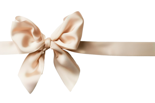 Soft satin bow with a smooth texture sits on a transparent background, ideal for enhancing crafts, gifts, or themed events. Its elegant design adds a touch of sophistication to any project