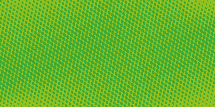 Abstract green and turquoise pop art background with halftone dots in retro comic style