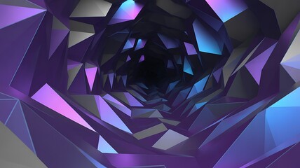 Abstract purple and blue geometric triangle background