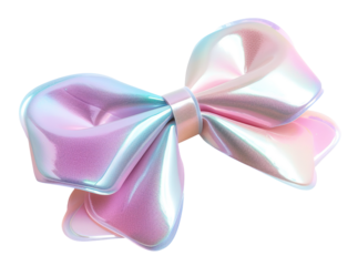 This holographic bow showcases a beautiful mix of shimmery colors. It is cut out with a transparent background, making it ideal for various craft projects and designs