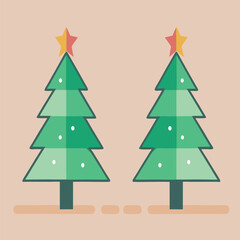 design logo vector icon mascot illustration christmas  minimalist tree