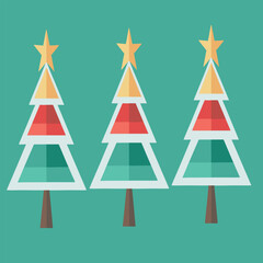 design logo vector icon mascot illustration christmas  minimalist tree