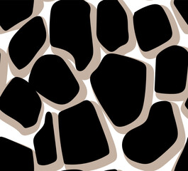 Seamless geometric pattern design. Hand draw giraffe pattern background