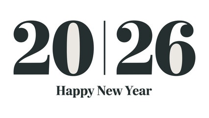 Year 2026 Celebration: A stylish design expresses festive greetings for the upcoming year, perfect for representing new beginnings, and prosperity.