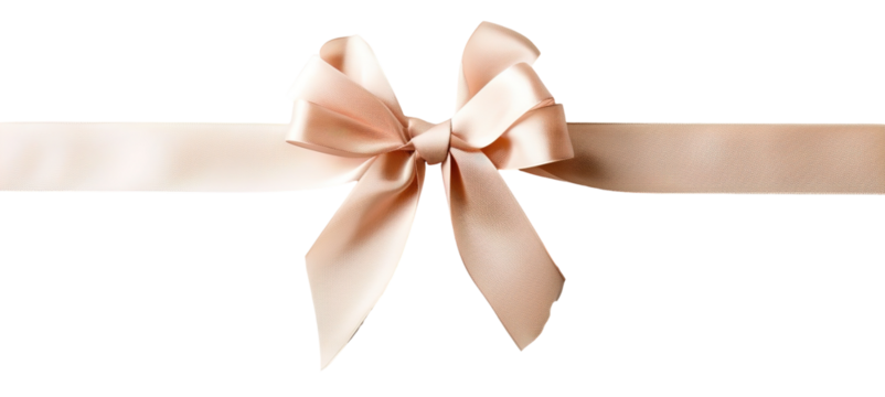 This design features a delicate ribbon bow cut out and isolated on a transparent background. Ideal for use in various creative projects, the soft colors offer an elegant touch