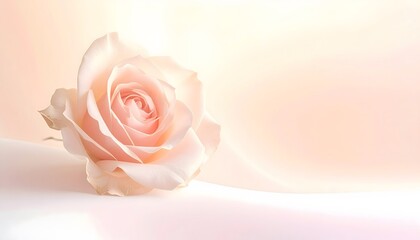 Ethereal blush rose blooms serenely