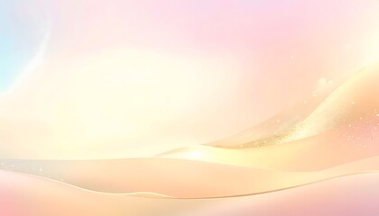 Ethereal golden dunes under pastel skies