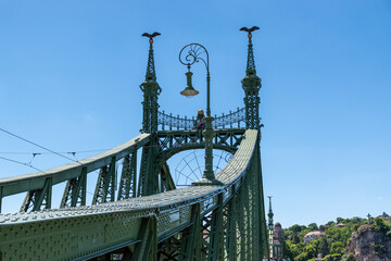 Liberty bridge in Budapest, Hungary