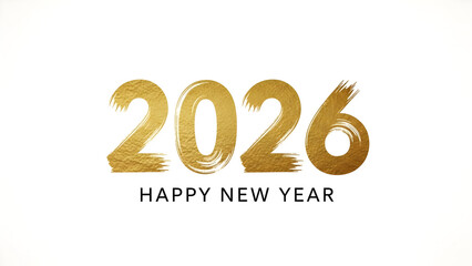 Elegant golden 2026 happy new year greeting card background