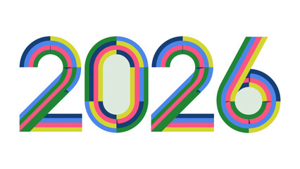 Visualizing the Future: The year 2026, rendered in a vibrant and modern style. This design captures the essence of progress, innovation, and anticipation, symbolizing the continuous journey forward.