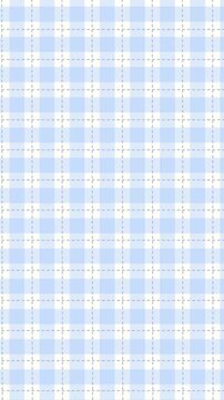 Gentle pastel blue and white plaid fabric texture with a simple stitch design. Seamless vector background for wallpaper or textile
