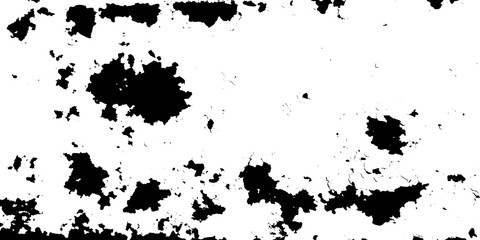 high-contrast, distressed black ink or watercolor splash texture on a pure white background, resembling grunge or rust.