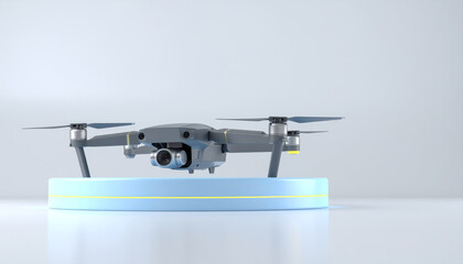 Advanced Camera Drone in Minimalist Studio