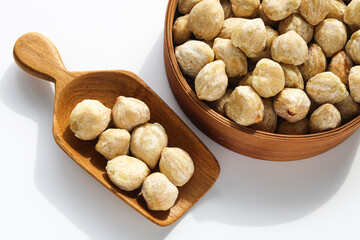 Candlenuts (Kemiri), a key ingredient in Southeast Asian cooking.