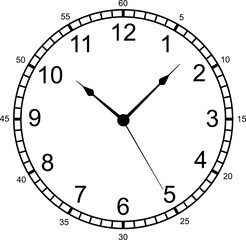 Vintage and modern clock faces with Roman numerals retro hands and modern numbers. Analog Clock Face Blank clock dial with hours, minutes, and seconds hands. Victorian clock. Vector PNG or JPG