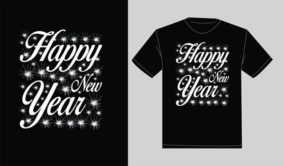 Print ready happy new year t-shirt design 2026