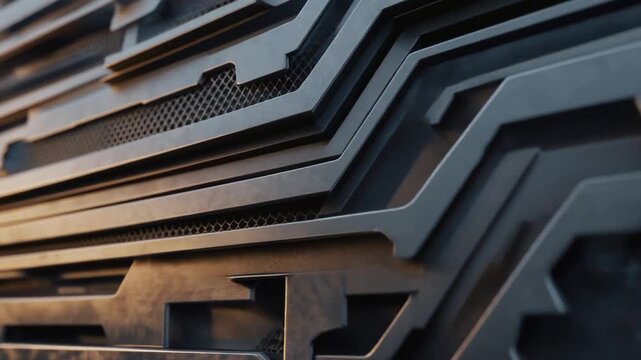 Abstract Metal Structures A CloseUp View of Industrial Design.