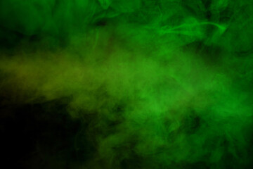 Red and green steam on a black background.