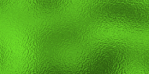 Fototapeta premium Soft Yellow green shiny Foil Texture Background with Glass Effect or sea green glass texture. bright lime green frosted foil texture with a glass-like diffusion effect. The surface has a subtle