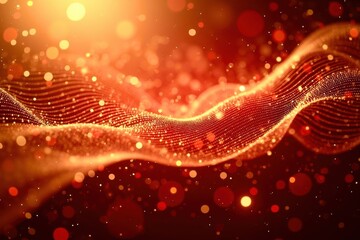A red wave with a lot of sparkles
