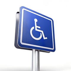 Universal Design Parking Sign Illustrating Handicap Access and Mobility Assistance for an Inclusive Environment, symbolizing essential services and support for all