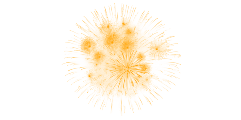 Golden firework texture, thin stroke lines. Isolated png illustration, transparent background. Design for overlay, montage, texture. Happy new year concept.	
