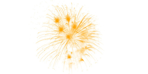 Golden firework texture, thin stroke lines. Isolated png illustration, transparent background. Design for overlay, montage, texture. Happy new year concept.	
