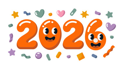 A cheerful and colorful numeral image to celebrate a new beginning and embrace a year of opportunities.