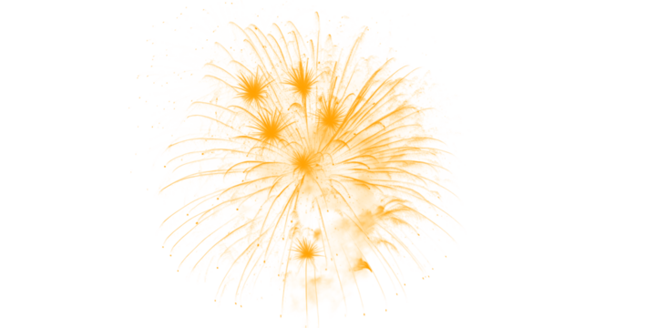 Golden firework texture, thin stroke lines. Isolated png illustration, transparent background. Design for overlay, montage, texture. Happy new year concept.	
