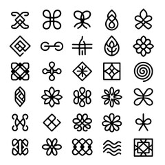 Elegant set of minimalist decorative design elements, patterns and ornaments. These unique shapes will be a great addition for your design