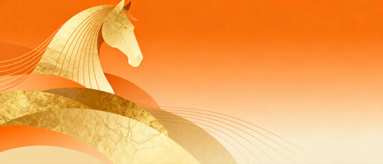 Abstract background for the Year of the Horse Spring Festival 2026.