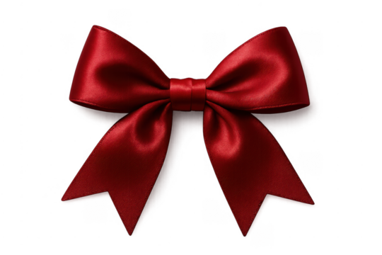 Red satin bow tie for gifting and celebration