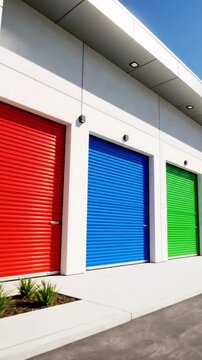 Colorful storage facility with modern design