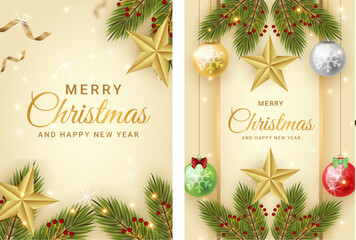 Elegant corporate holiday cards featuring Christmas trees, reindeer, birds, and ornate floral frames. Includes decorative backgrounds and generous copy space—perfect for graphic design, web layouts, s