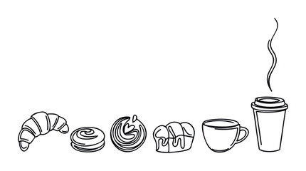 Enjoy a delicious pastry selection with a warm cup of coffee for breakfast or a delightful snack break anytime a sweet treat is desired.