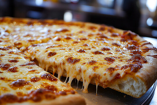 Freshly baked pepperoni pizza with melted cheese and crispy crust Generative AI - Powered by Adobe