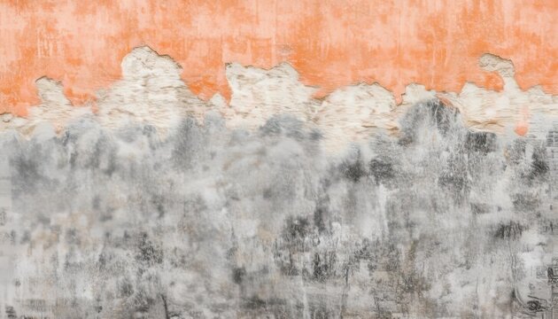 Distressed Plaster Wall Background Featuring Textured Underlayer with Grunge and Rough Details