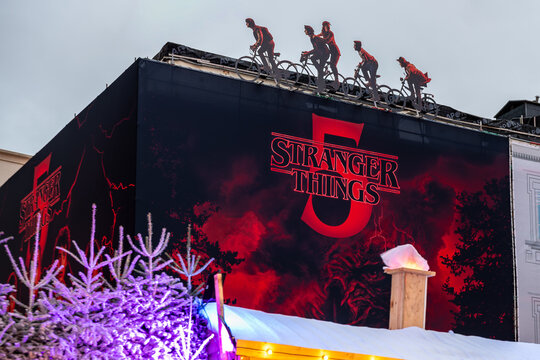 Stranger Things 5 Billboard at Brussels Winter Wonders