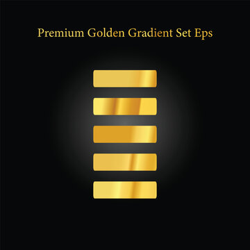 Gold bar chart business symbol illustration with abstract glowing vector arrow design