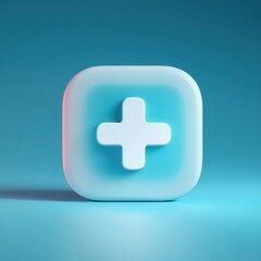 Fototapeta premium Digital illustration of an add action icon for apps and websites