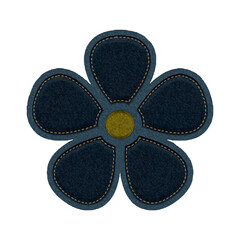 Denim Flower Applique
