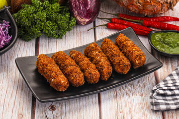 Indian minced meat kebab kofta
