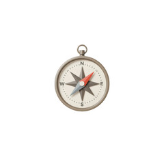 Vintage compass isolated on transparent background