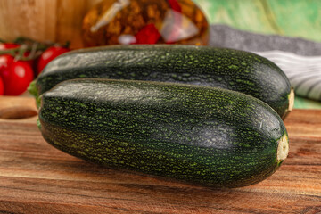 Young fresh raw green zucchini