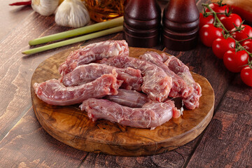 Raw chicken neck for cooking
