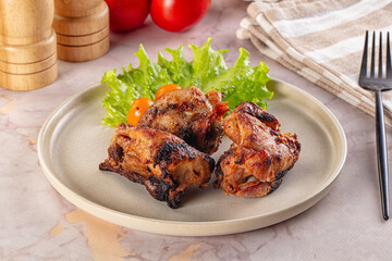 Hot Grilled chicken thigh barbecues