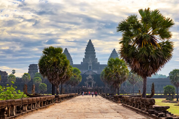 Naklejka premium Amazing view of old temple in Siem Reap, Cambodia.