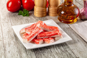 Crab meat sticks - fish surimi